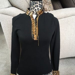 Roberto Cavalli Black Knit Top